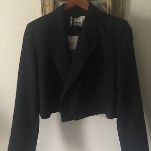 Zara collection cropped double breasted blazer